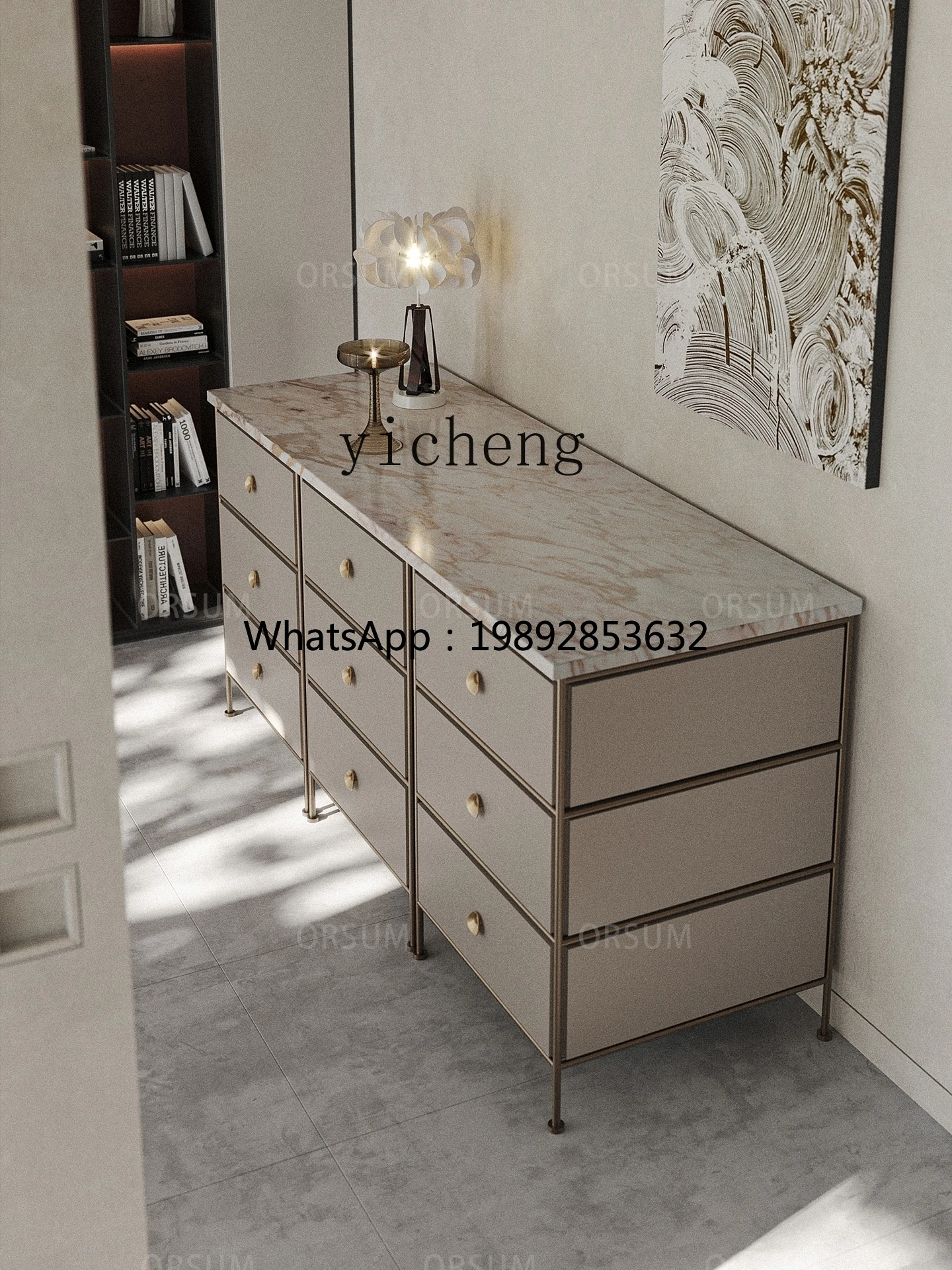 A1   original modern simple dresser dining side cabinet island table light luxury art hardware table small apartment
