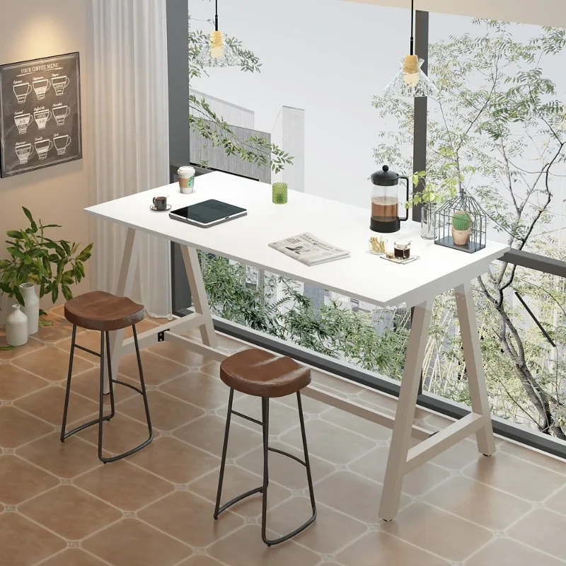 Home balcony office leisure Nordic bar counter, wall long narrow table simple high table workbench