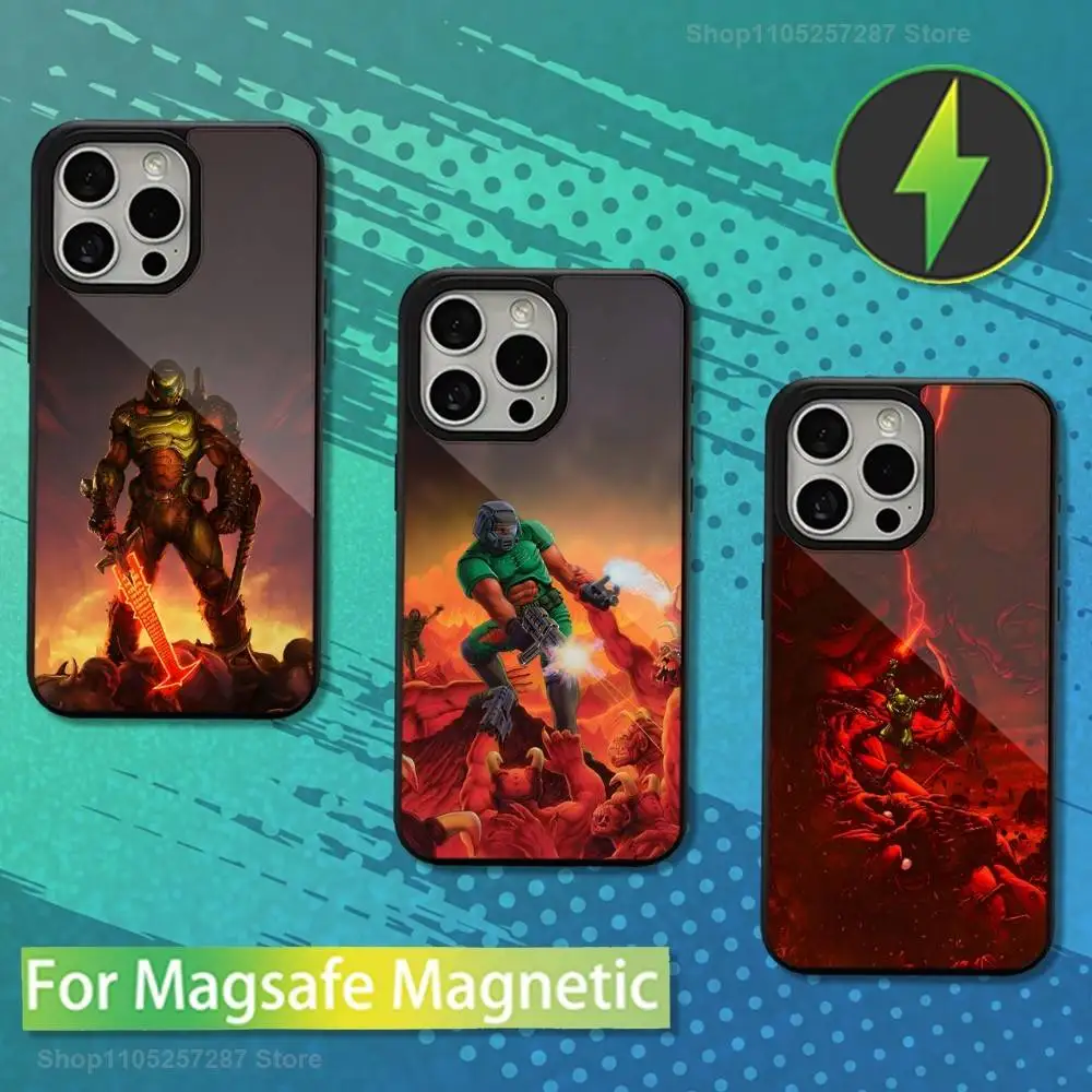 

Game D-DoomS S-Slayer Hot Phone Case For iPhone 13,15,17,14,Pro,Max,Plus,12,11,16,Mini, For Magsafe,Magnetic Wireless Charging