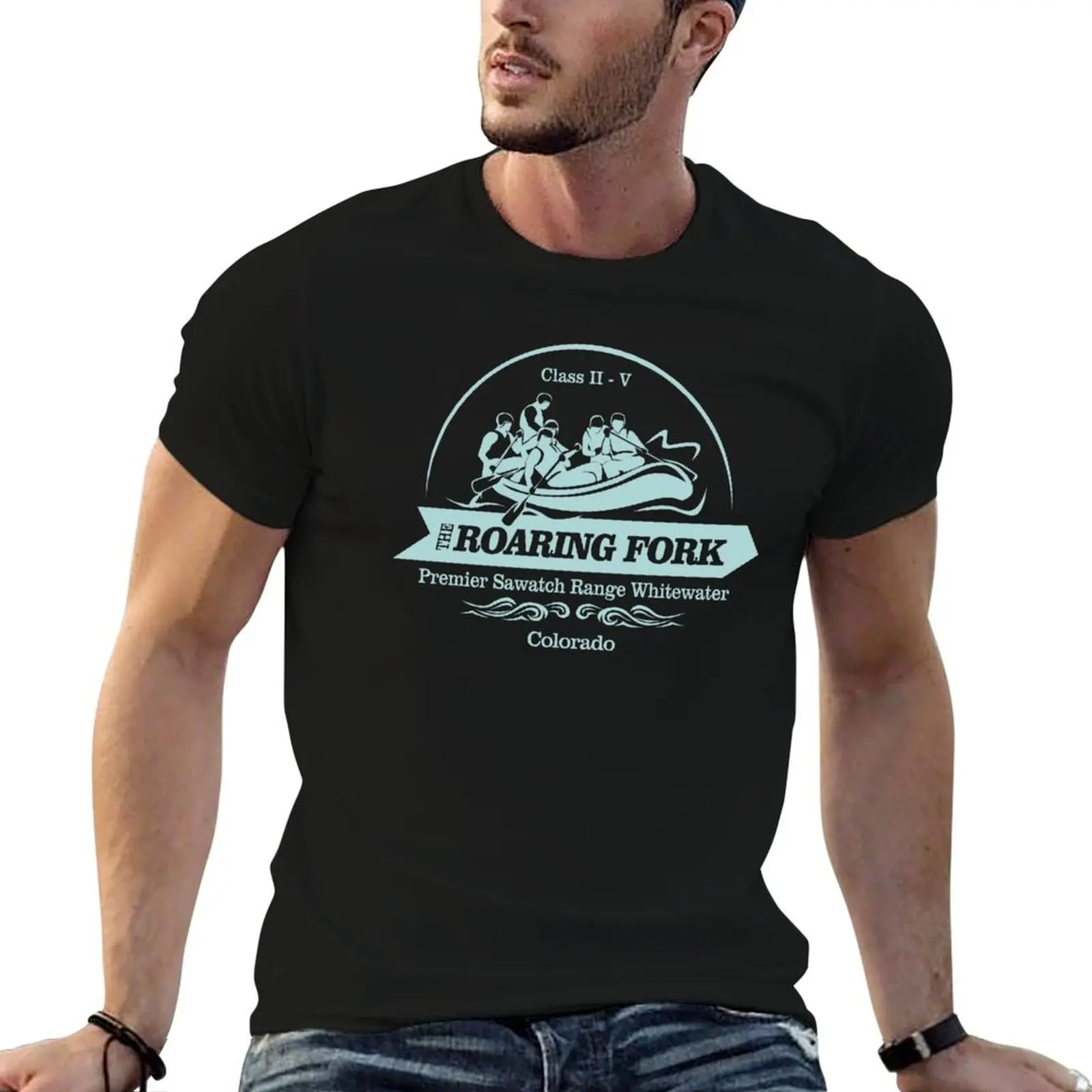

Roaring Fork River (WR) T-Shirt rapper graphic tees korean fashion street wear cotton t shirt men
