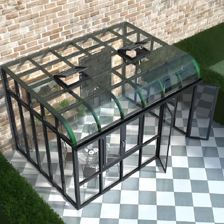 Durable Glass Sunrooms and Glass Houses for Patio Garden in UK US with Aluminium Terrassendach Design Creative Use sunroom