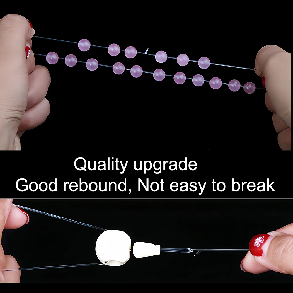 100m Starkes Elastisches Kristallschnur-Perlenband für DIY-Schmuckherstellung, Halsketten, Armbänder, Perlenfäden, Dehnbar, Dicke 0,5-1mm – Detail 2