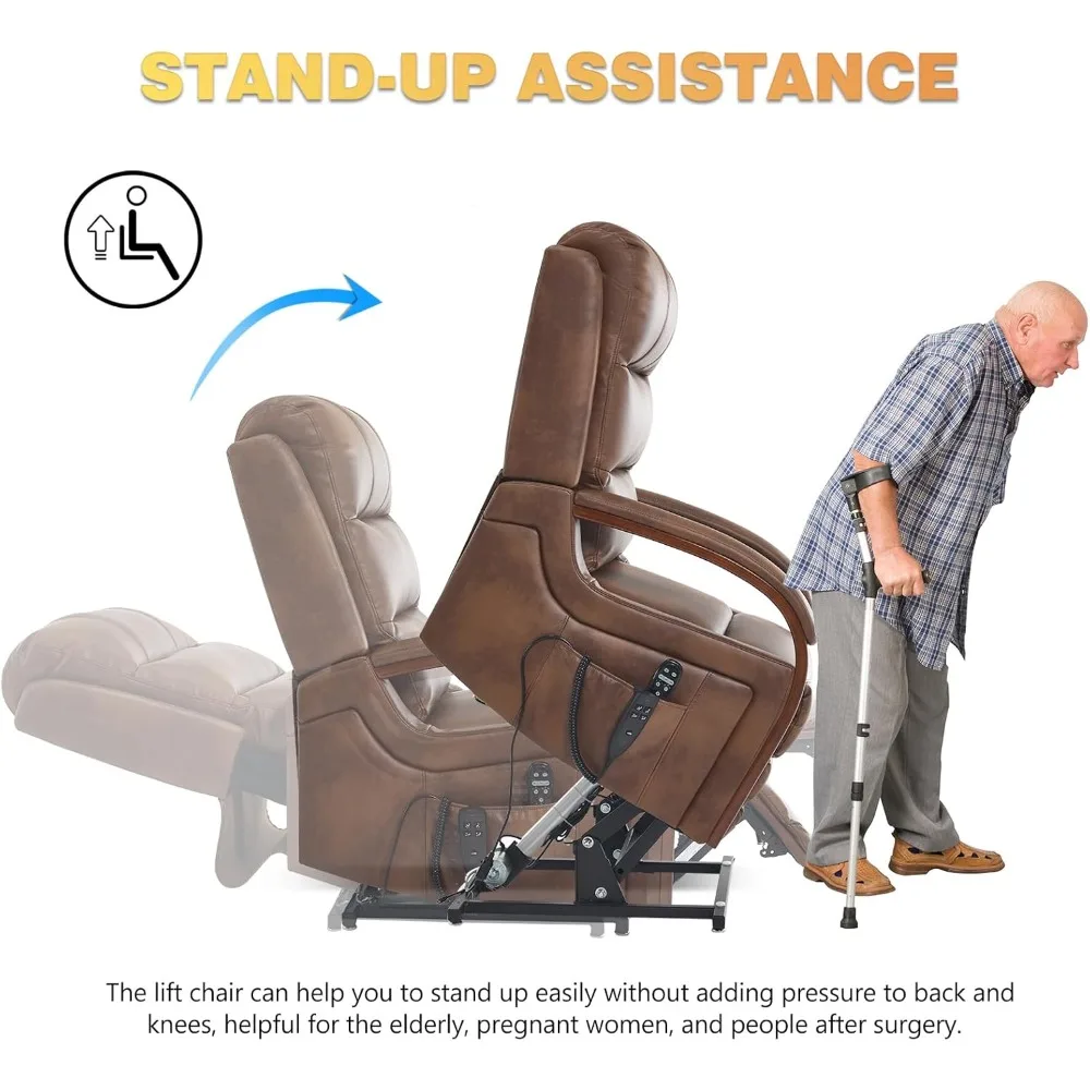 Кресло-реклайнер с двойным двигателем, кресло-подъемник с массажем и подогревом для пожилых людей, плоское кресло-реклайнер, помощь при стоянии