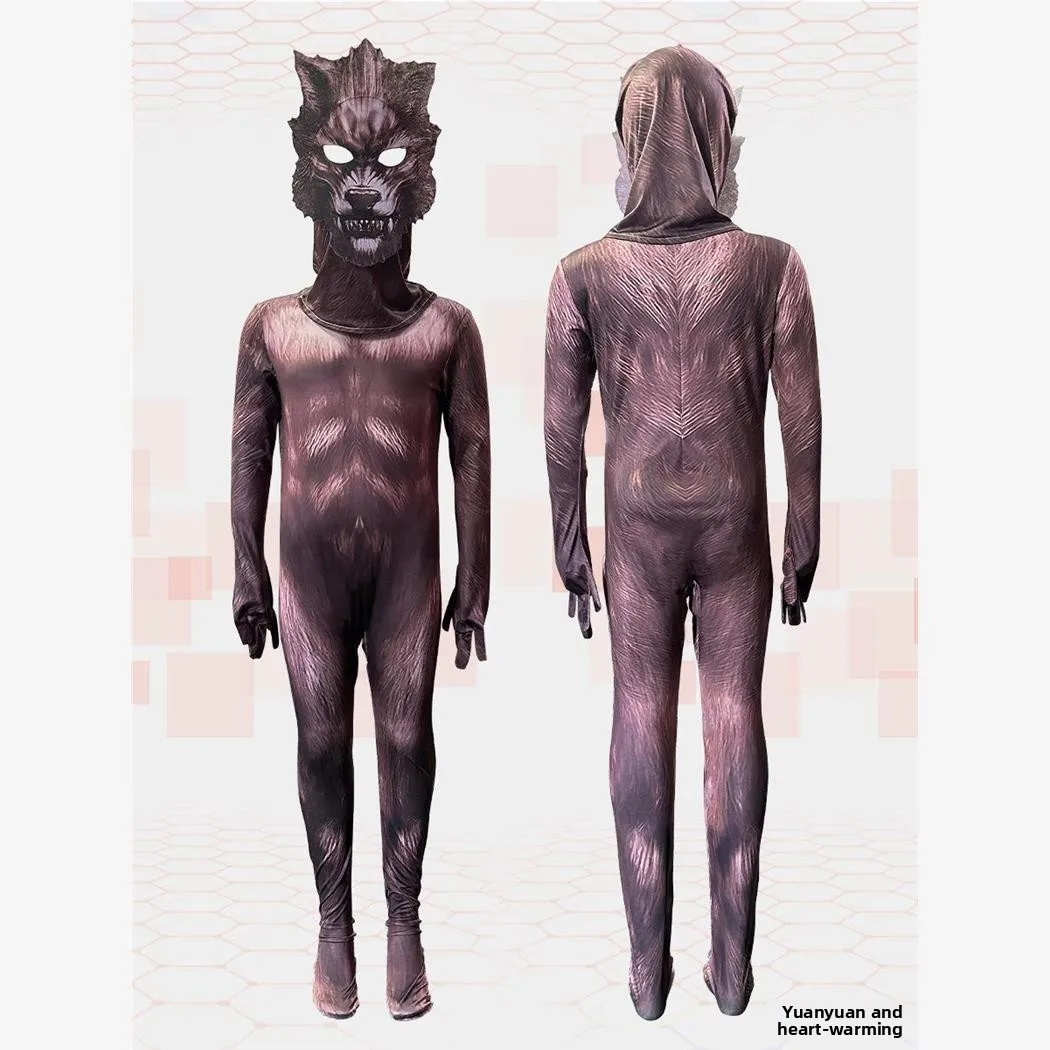 

Костюм для сценических выступлений: облегающая одежда, костюм Волка-человека, тематический костюм на Хэллоуин, модная женская этническая одежда в трансграничном стиле