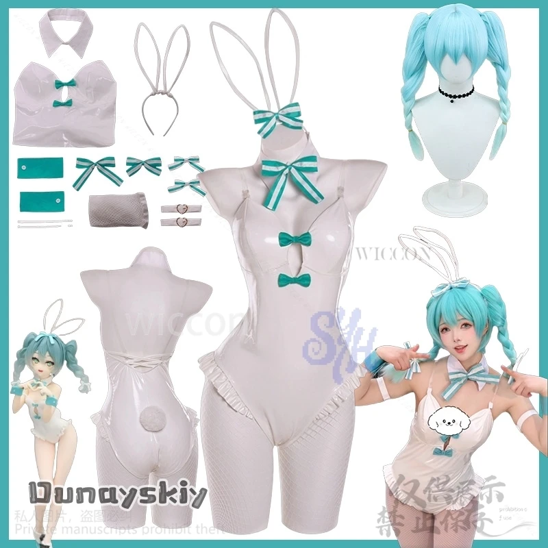 

Vtuber Mikuu White Bunny Girls Cosplay Game Project Sekai Anime Rabbit Headwear Jirai Kei Kawaii Jumpsuit Costume Halloween Cos