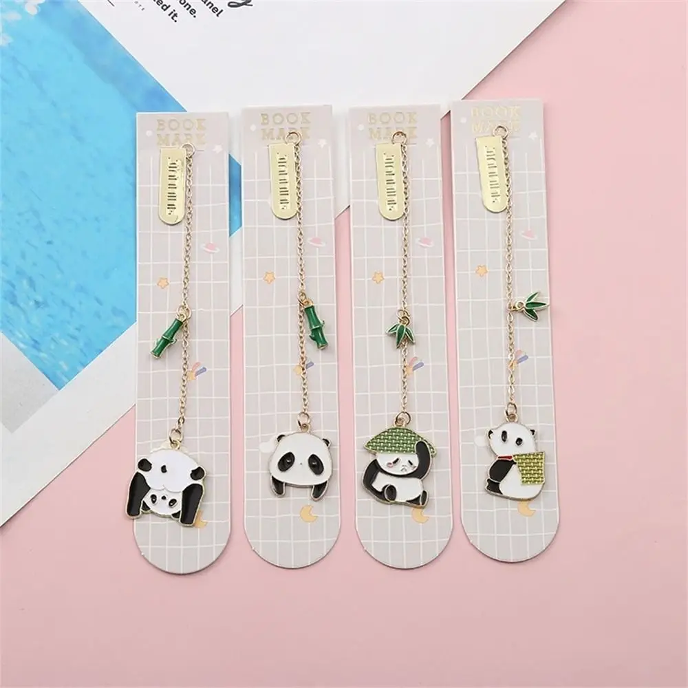 

Supplies Books Accessories Cute for Pages Student Reading Book mark Panda Pendant Paper Clip Metal Bookmark Panda Bookmark