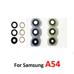 Phone Camera Lens For Samsung Galaxy A54 A546 A546B New Rear Camera Safety Glass Lens Holder Black Replacement Parts