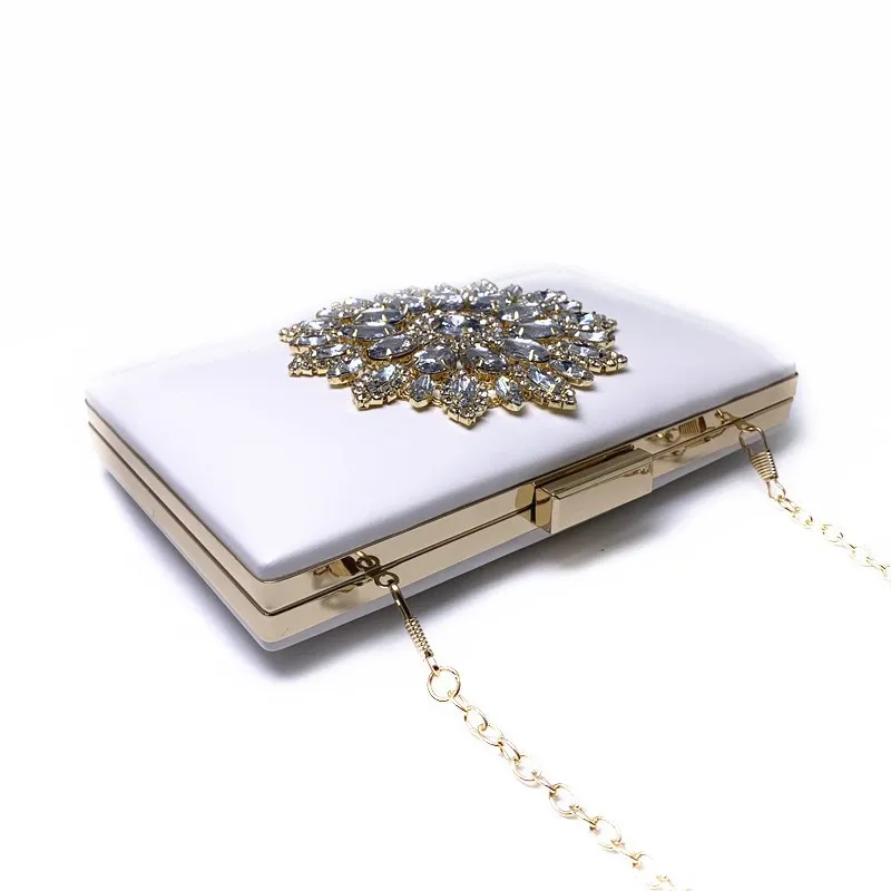 White Women Clutch Bag Wedding Clutch Purse Bridal Evening Crystal Summer Bags for Women 2021 Luxury Small Crossbody Bags