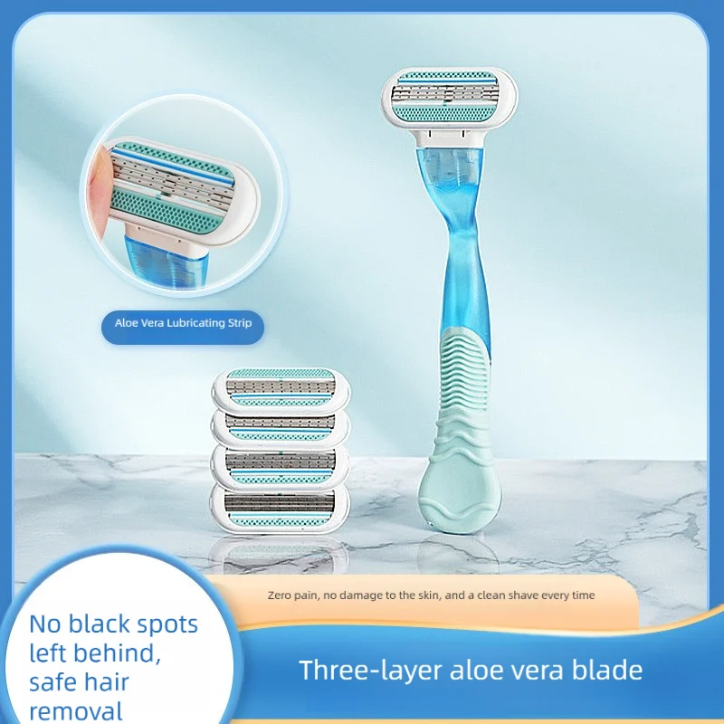 ​​3-Layer Manual Shaving Razor – Ultra-Sharp Blades for Effortless Glide, Anti-Irritation Design, Long-Lasting Durability, Perfe