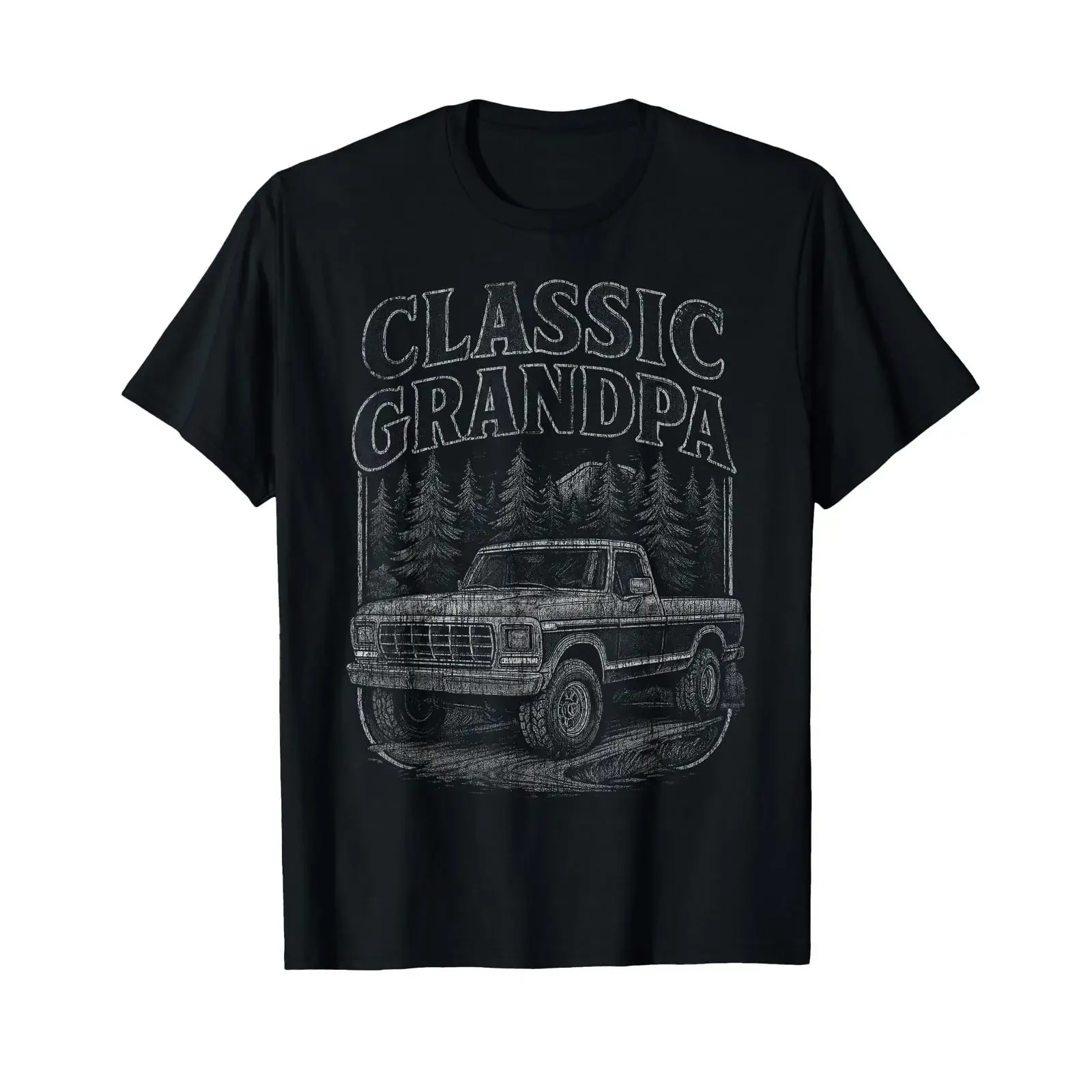 Funny Classic Grandpa Vintage Truck T Shirt Old Pickup vintage Washed Top For Everyday Wear streetwear Versatile Soft Stretched