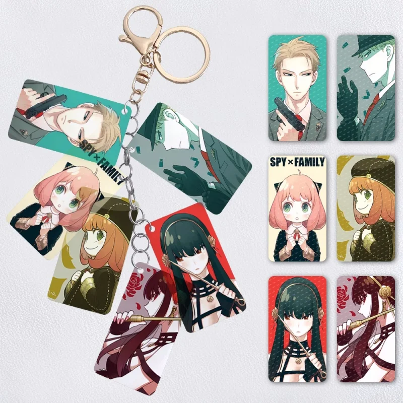 

Anime Spy Family Anya Forger Keychain Cosplay Figure Card Pendant Phone Keyring Figure Kids Toy a7055