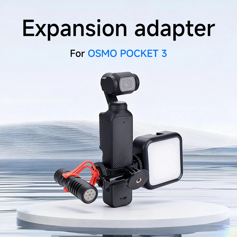 For DJI OSMO Pocket 3 Simple Expansion Bracket - Lightweight Portable No Block Buttons for Tripod Selfie Stick Mount