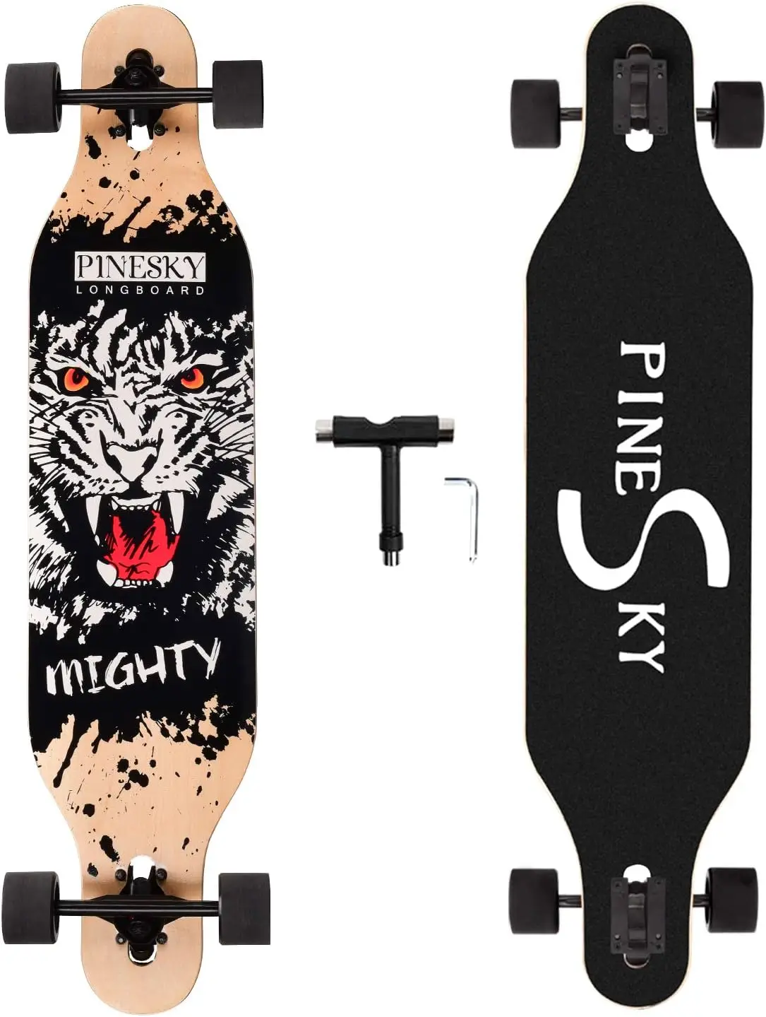 

41-дюймовый лонгборд из клёна в сборе для круизинга, карвинга, фристайла и даунхилла с Т-образным инструментом