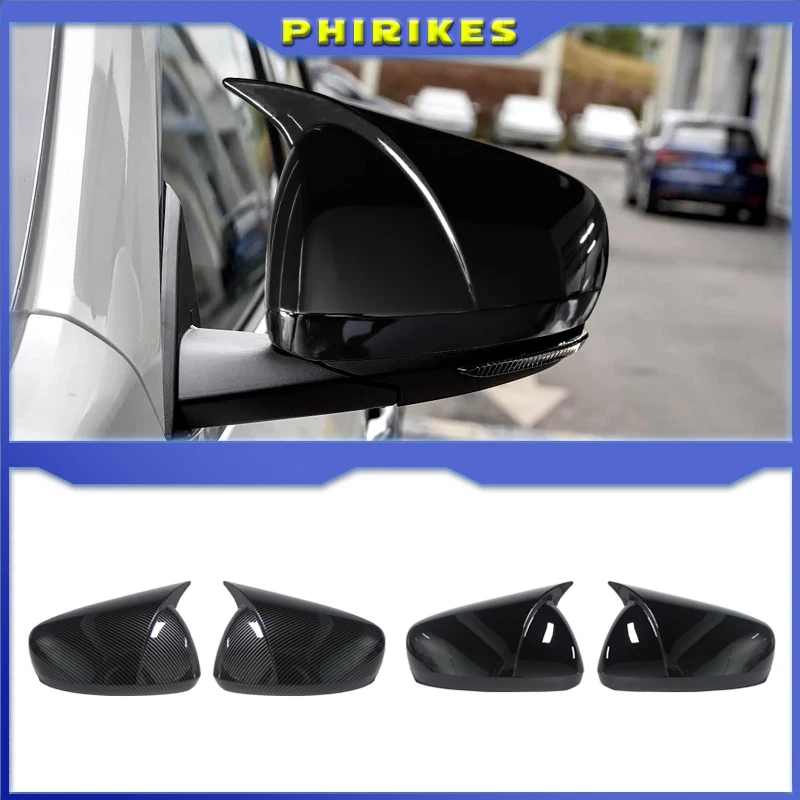 L+R MP Style Rearview Mirror Cover Caps For Renault Koleos MK2 HC For Samsung QM6 2017-2023 Covers Shell Body Kits Tuning ABS