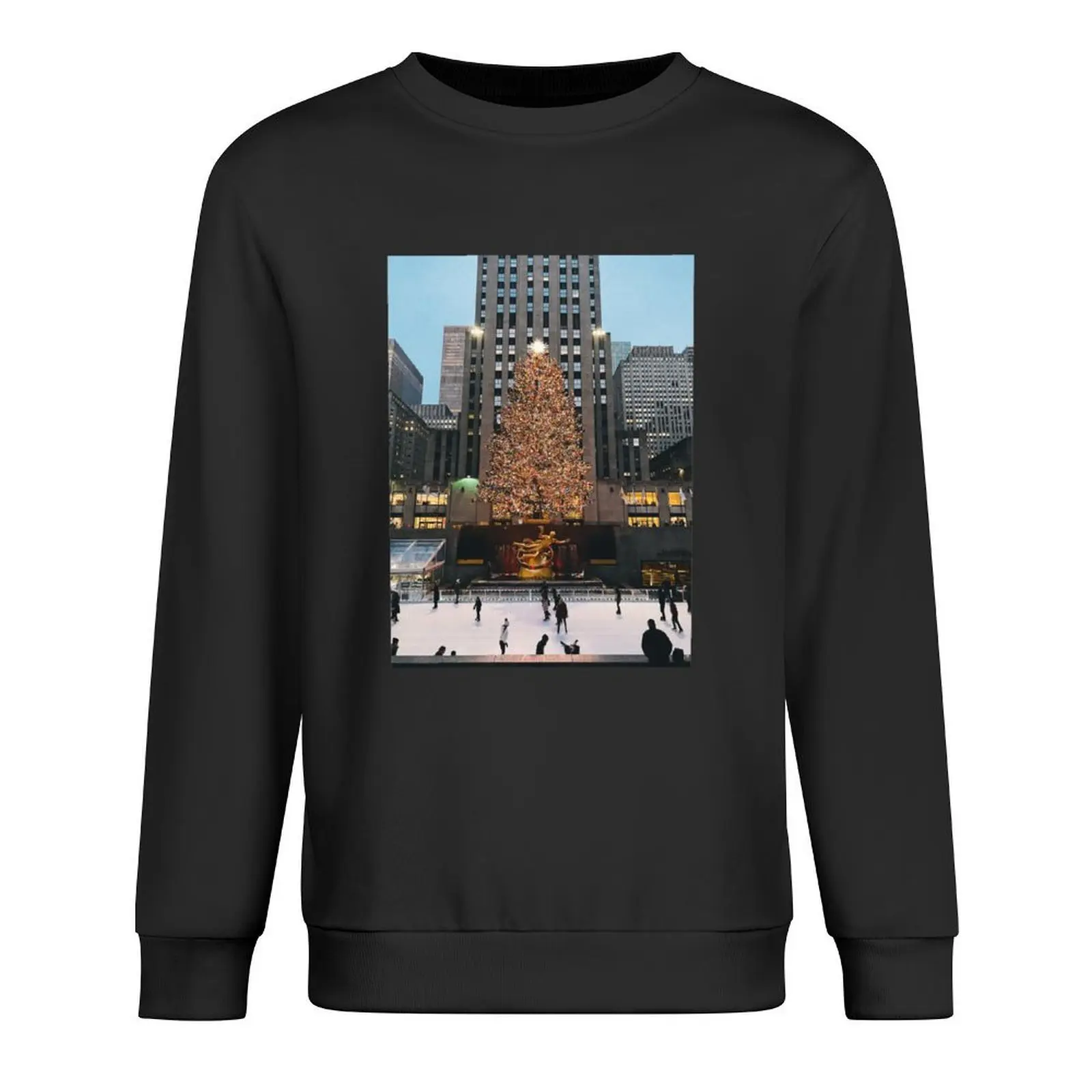 

NYC New York, Rockefeller Center, Christmas Tree Pullover korean autumn clothes men's sweat-shirt set new sweatshirts