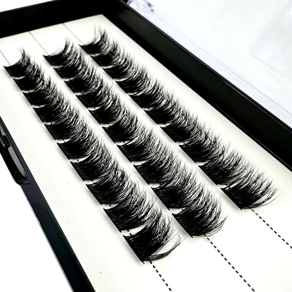 NEUE 5D Flauschige Nerzwimpern 3 Reihen Natürliche Wimpernverlängerung 3D Russische Einzelwimpern-Cluster Make-up-Tools Wimpern Cilia – Detail 27