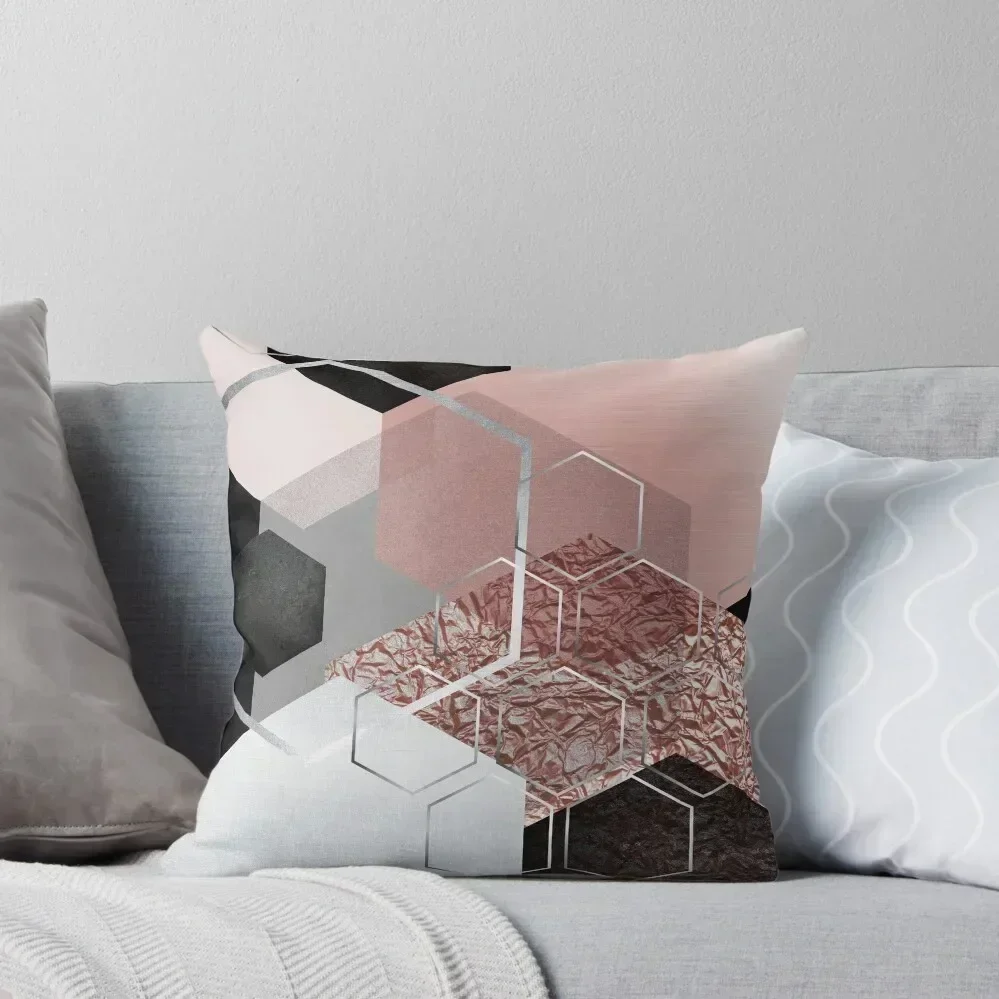 

Blush Pink Geo Throw Pillow Cushions ornamental pillows for living room Cushions Home Decor pillow