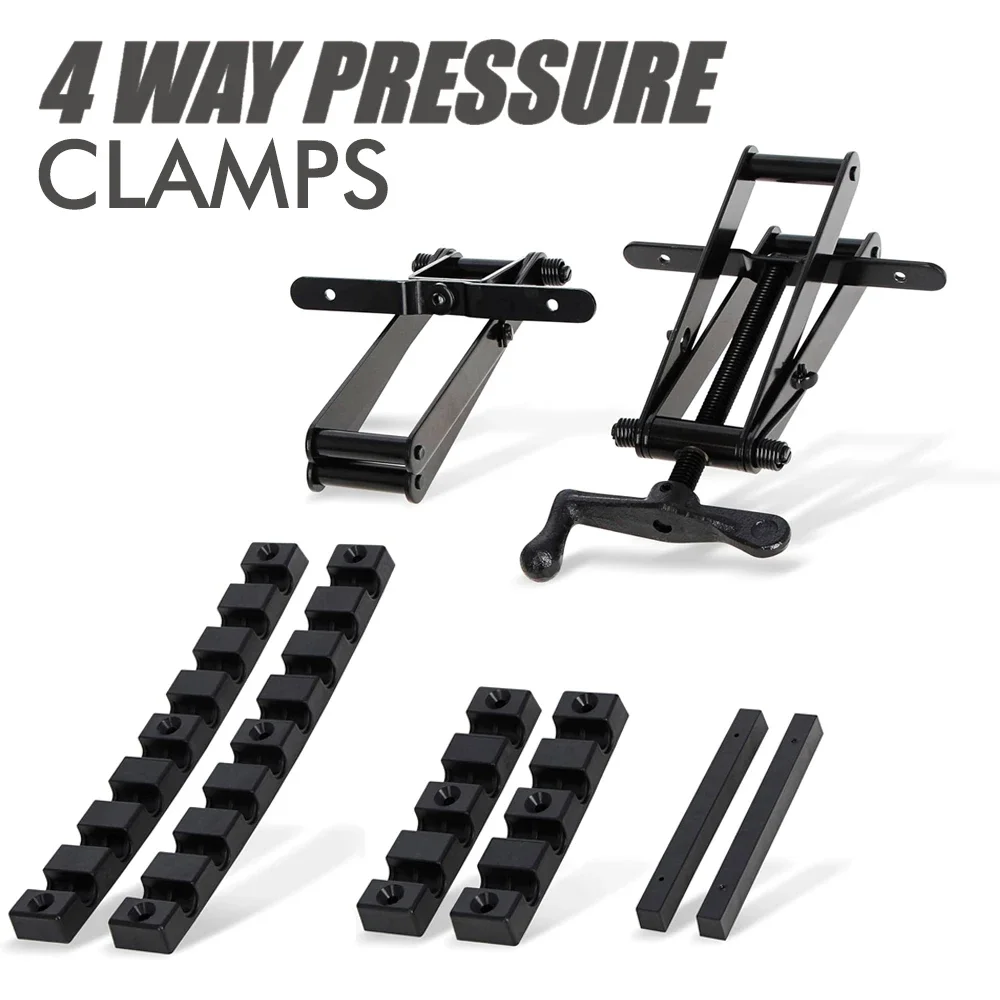 Custom-width Clamp Splicing Board Positioning Panel Fixed Clip Carpenter Tool Woodworking 4 Way Pressure Clamps Set