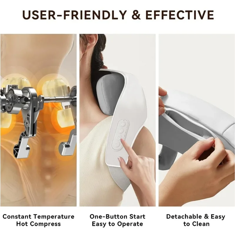 Electric Neck Massage Shawl Car U Shape Kneading Shawl Neck Shoulder Kneading Massage Pillow Back Muscle Relaxing Massager New