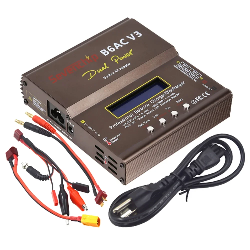 

Imax B6AC V3 AC 100-240V 6A 80W Dual Power Smart Digital Battery Balance Charger для LiPo LiHv Lilon LiFe NiCd NiMH RC Car Toy