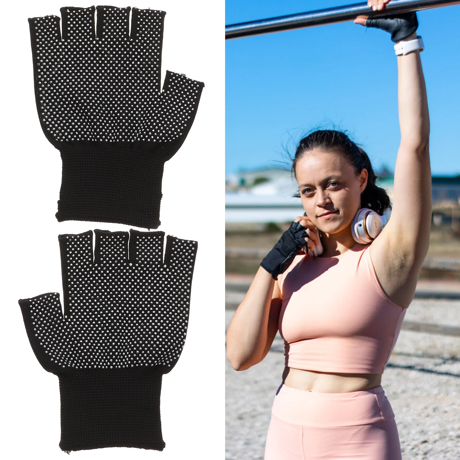 

15 Pairs Breathable Half Finger Gloves Plastic for Warehouse Workers Running Construction Nylon Men and Women
