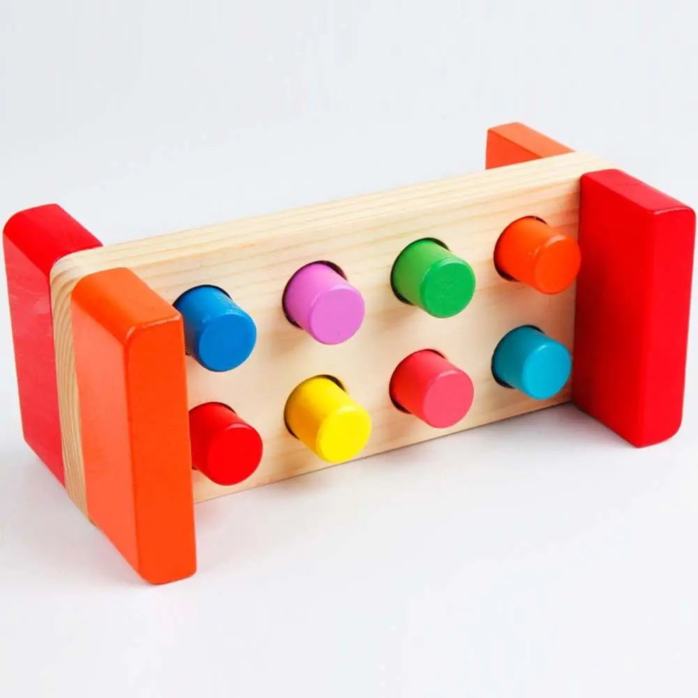 Allenamento motorio fine Martello in legno Cognizione dei colori Figura geometrica Aiuto per l'allenamento Montessori Colorato Educazione precoce in età prescolare