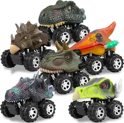 Ensemble de jouets de dinosaure pour enfants, mini camion monstre, voitures à dos côtelé, cadeaux pour garçons et filles, tout-petits