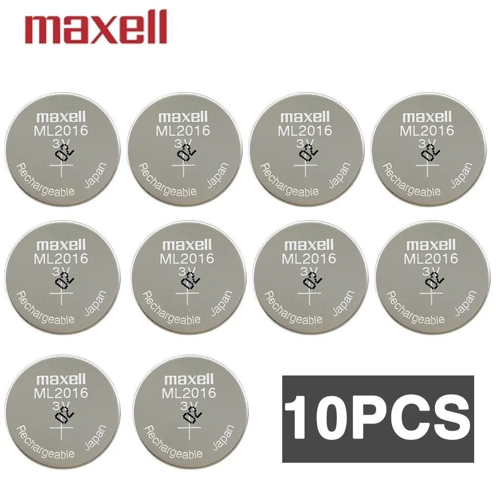 

10 шт. Оригинальный MAXELL ML2016 перезаряжаемая батарея может заменить CR2016 фотокинетическая энергия перезаряжаемая батарея