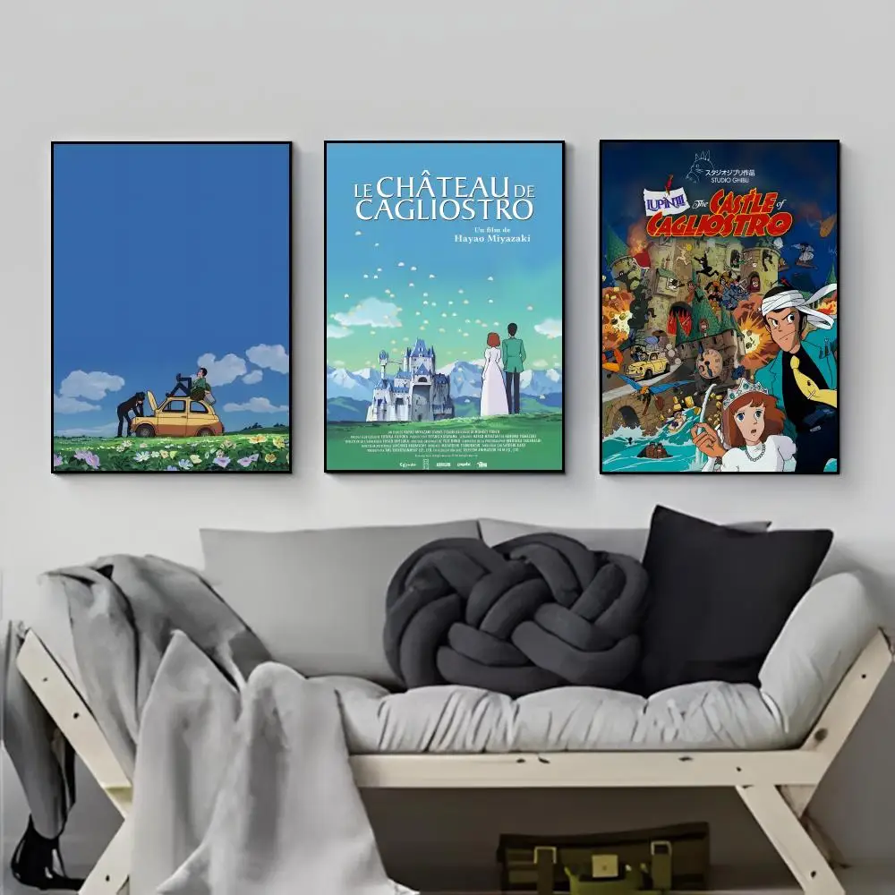 Classic Anime T-The C-Castle of C-Cagliostro Poster Poster HD  Waterproof Wall Sticker Bar Living Room Decor Gift