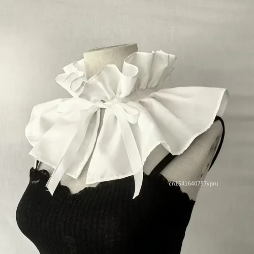 Imagen 2 del producto Ropa desmontable con cuello falso para niñas, chal para camisa o vestido, chal de solapa con volantes para mujer y niña