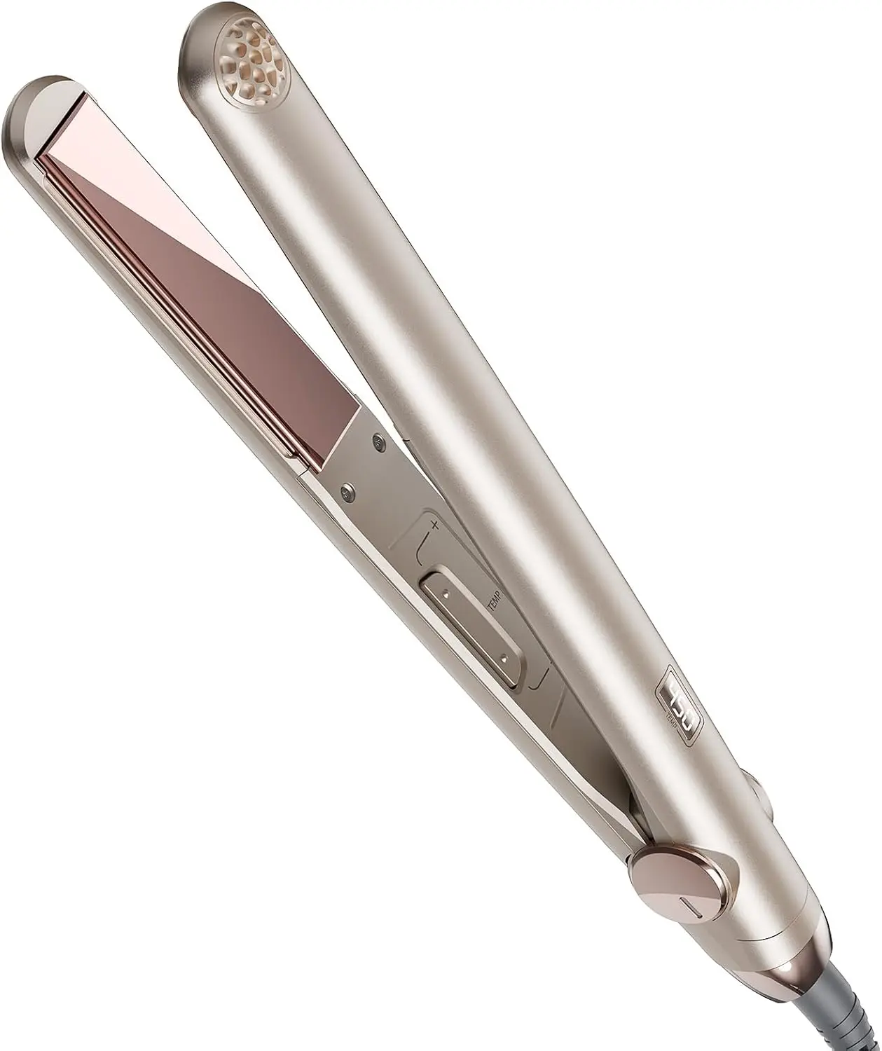 

Titanium Flat Iron Hair Straightener, 1 Inch Professional Travel Straightener with 10s Heat Up, 32 Temp Settings & LED Display