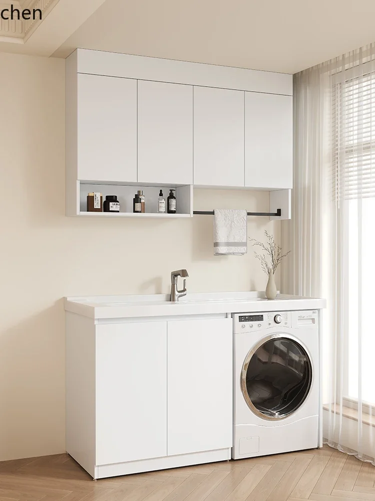 h31- Honeycomb Aluminum Balcony Washing Machine Integrated Cabinet Laundry Cabinet Companion Without Scrubbing Board