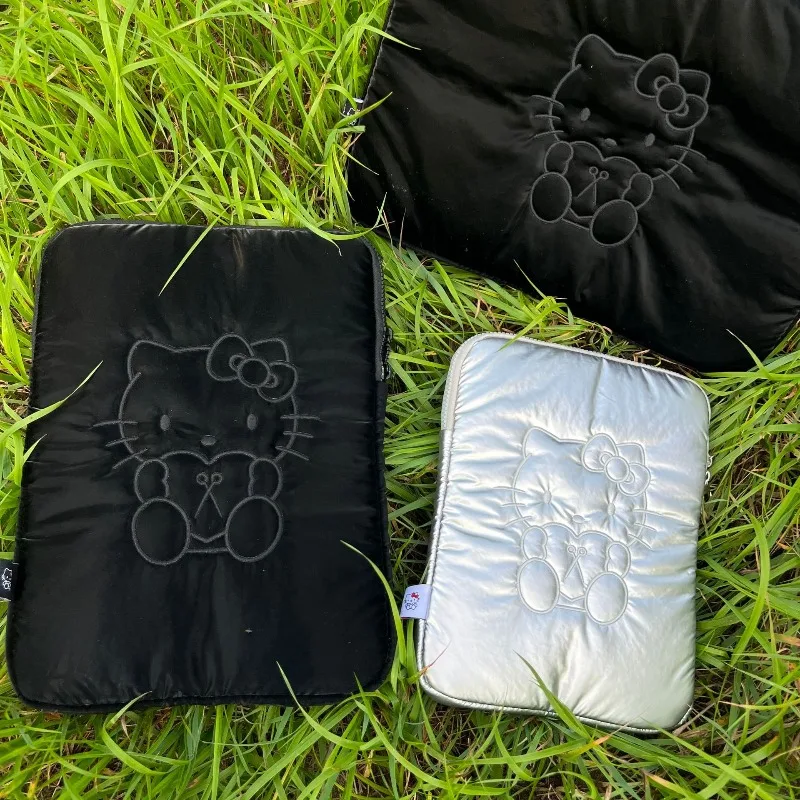 

Hello Kitty Handbag Anime Kt Women Accessories Embroidery Versatile Large Capacity Tablet Laptop Storage Bag Girl Gift Wholesale