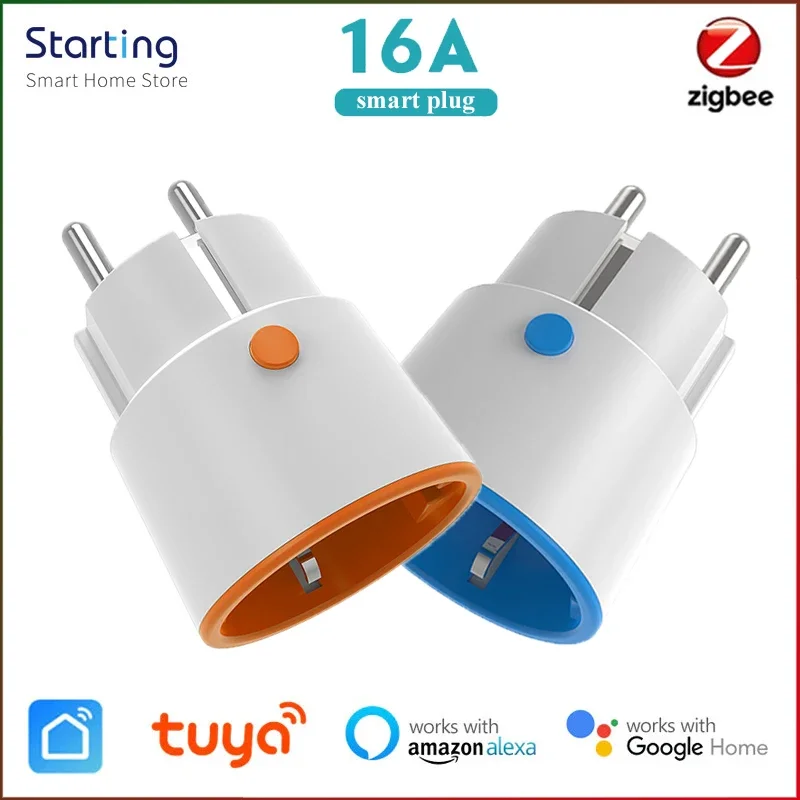 

16A Zigbee Smart Plug EU Tuya Розетка с яндексами Alexa 3680 Вт Монитор мощности Таймер Измеритель Работа со шлюзом Google