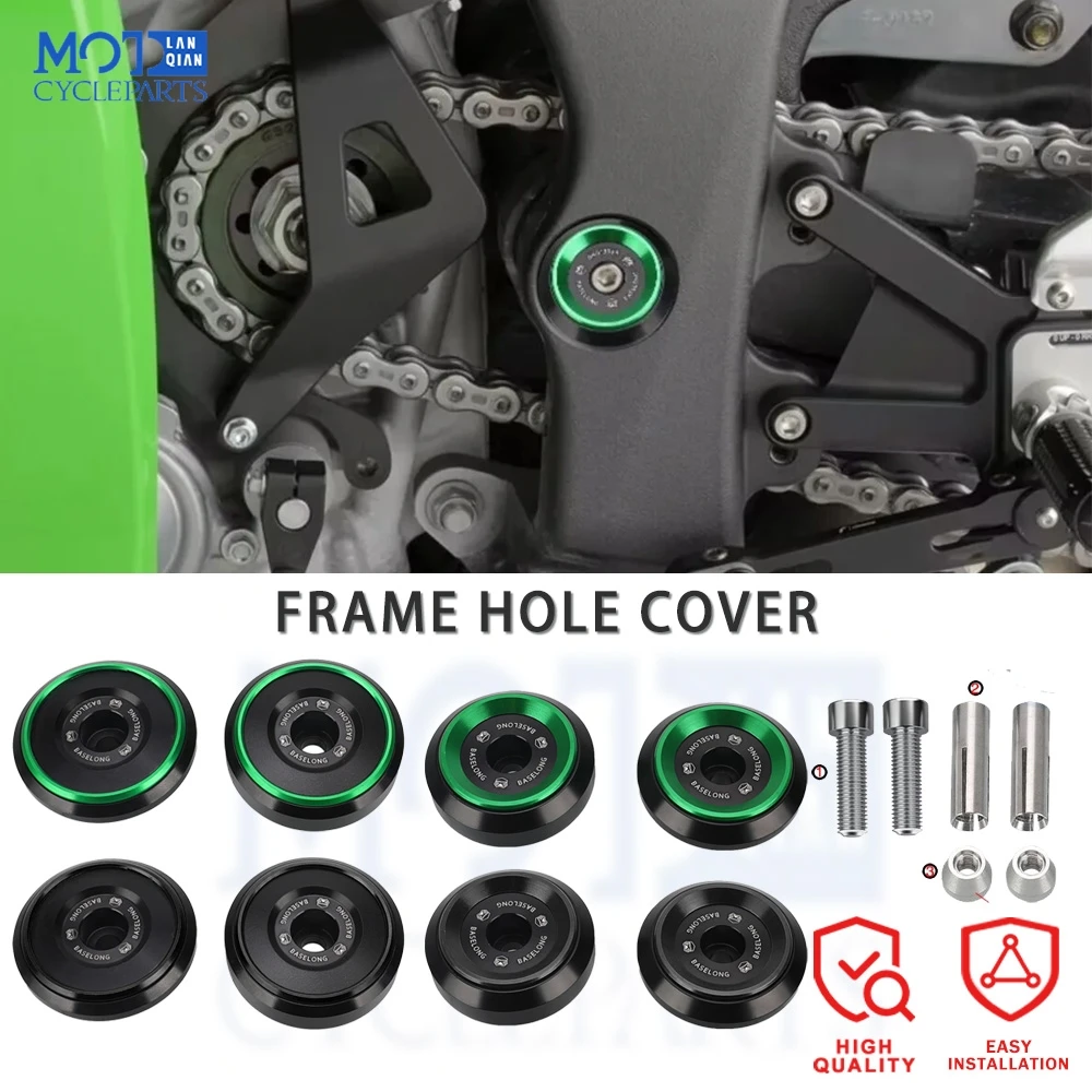 

For Kawasaki Z1000 ZX-10R Z1000SX Ninja 1000 1000SX ABS ZX-10RR 2010-2024 Motorcycle Frame Hole Plugs Covers Decorate Caps Kits