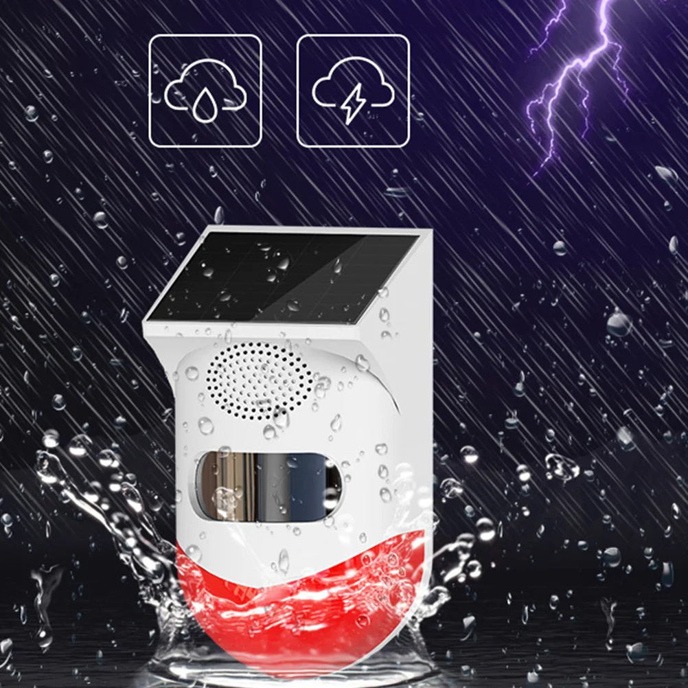 Outdoor Infrared Alarm Supply Solar Powered Sensor ABS Material Multi Crystal Silicon Strong Guardian