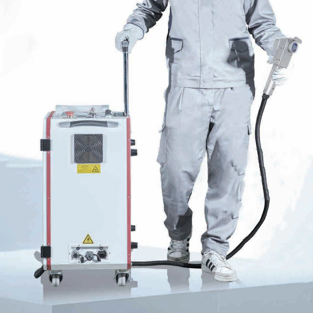 

New Portable 300W Pulse Laser Cleaning Machine for Wood Paint Metal Rust Stainless Steel Stone Aluminum & Plastic High Safety