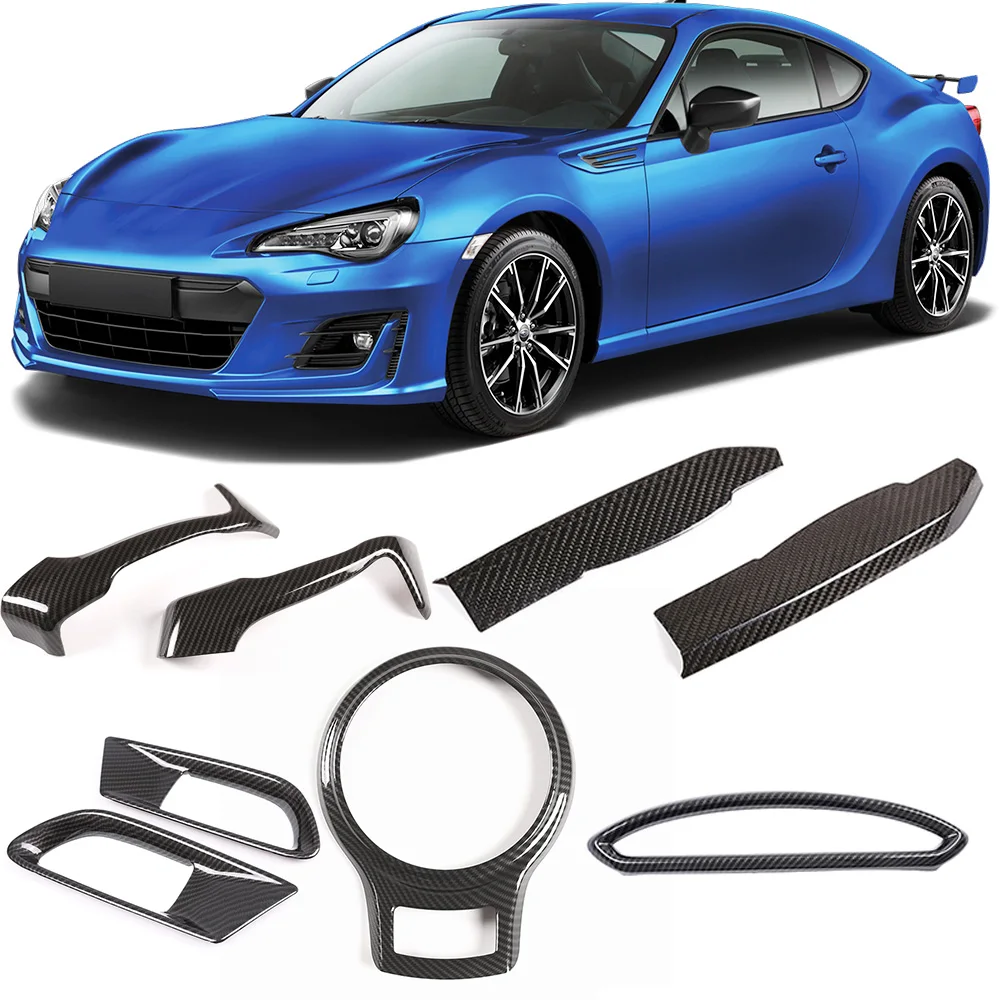 Carbon Fiber Car Door Handle Center Console Gear Panel Air Outlet Frame Cover Trim For Toyota 86 Subaru BRZ SCION FR-S 2012-2020