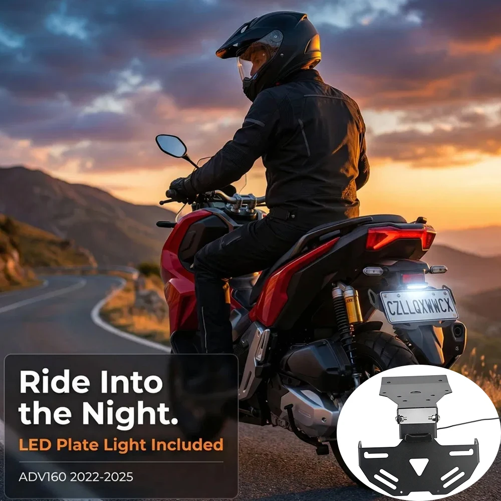 

ADV 160 Motorcycle License Registration Plate Holder Tail Light Bracket Tidy Fender Eliminator For HONDA ADV160 2022-2025