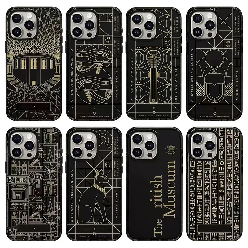 

Museum Egypt 2.0 Acrylic Black Border Magnetic Phone Case Cover for IPhone 12 13 14 15 16 Pro Max Case