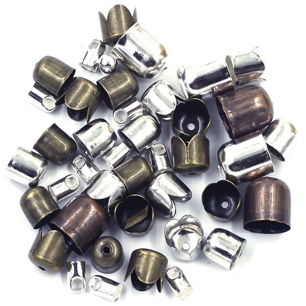 

20PCS Mixed Round End Tips Beads Caps Multicolor DIY Jewelry Crafts Making Accessories Handmade Tassel Materials