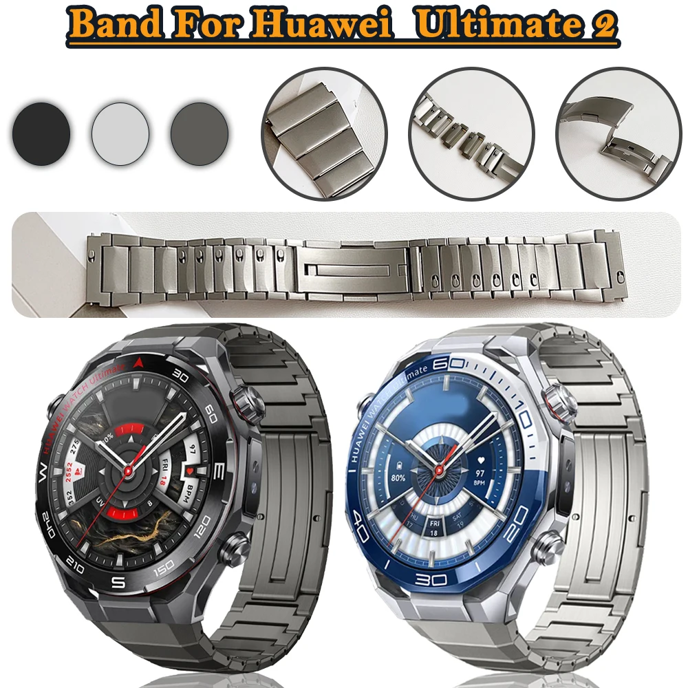 

Ремешок из нержавеющей стали 22 мм для Huawei Ultiamte 2 GT6 Pro GT6, деловой металлический ремешок 46 мм для Huawei Ultimate 2, аксессуары для ремешков