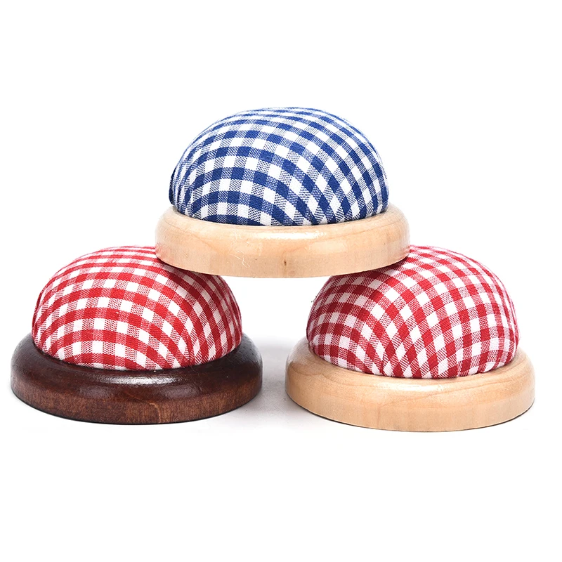 Wood Bottom Base Needle Pin Cushion Pillow Holder Sewing Craft Stitch DIY Craft