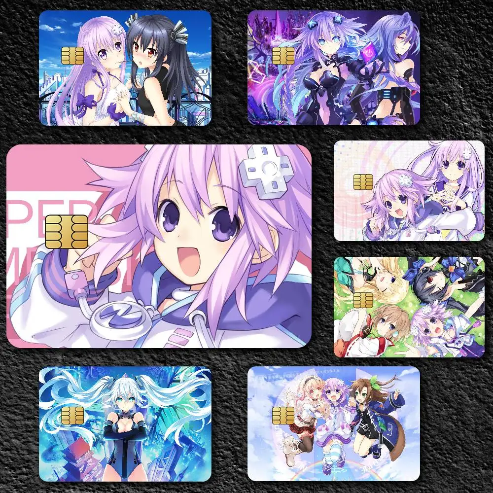 Game H-Hyperdimension Neptunia Credit Card Skin Stickers for Bank Card Bus Metro Card Sticker Waterproof Gift