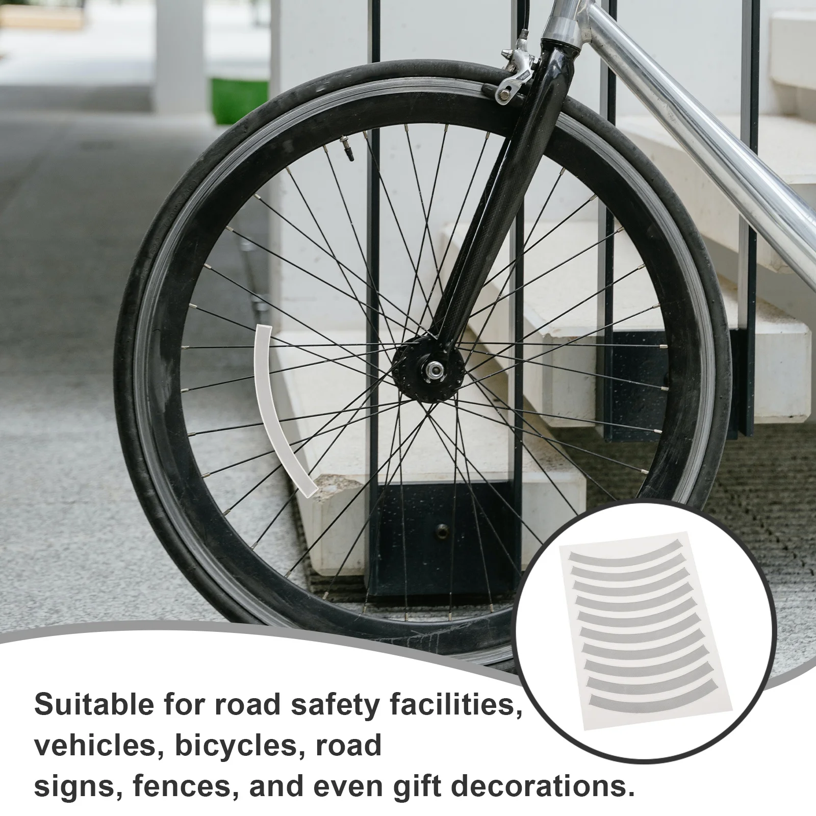 

Reflective Tape Wheel Set Bright Warning Stickers For Bike Motorcycle Road Safety Decorative Removable Adhesive Strip