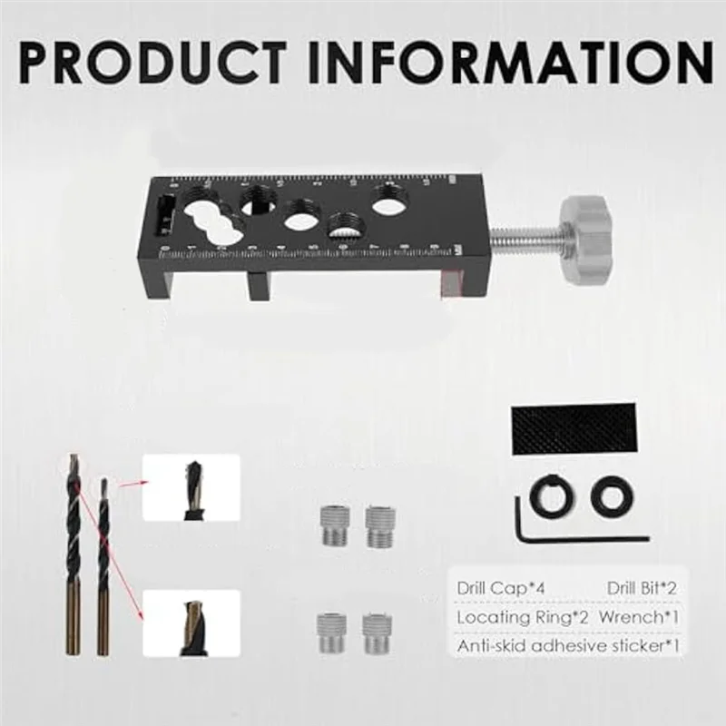 A27F-Hole Drill Jig For 2030 40 60 90 European Standard Aluminum Profile Drilling Guide Woodworking Tools