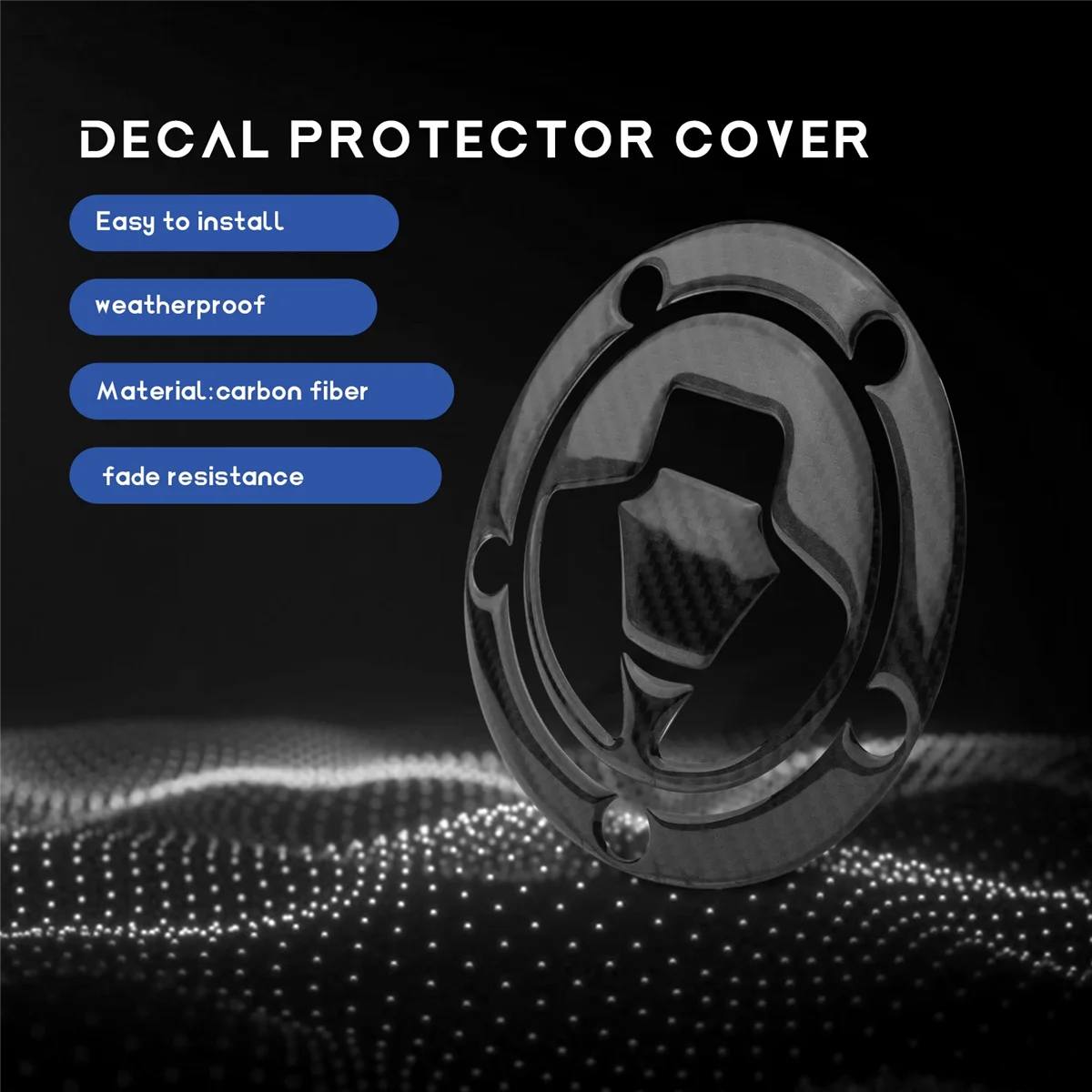 Carbon Fiber Fuel Gas Oil Cap Tank Pad Tankpad Protector Sticker for Ninja ZX6R ZX10R Z1000 Z1000SX Z800 Z750 Z650 ER6N