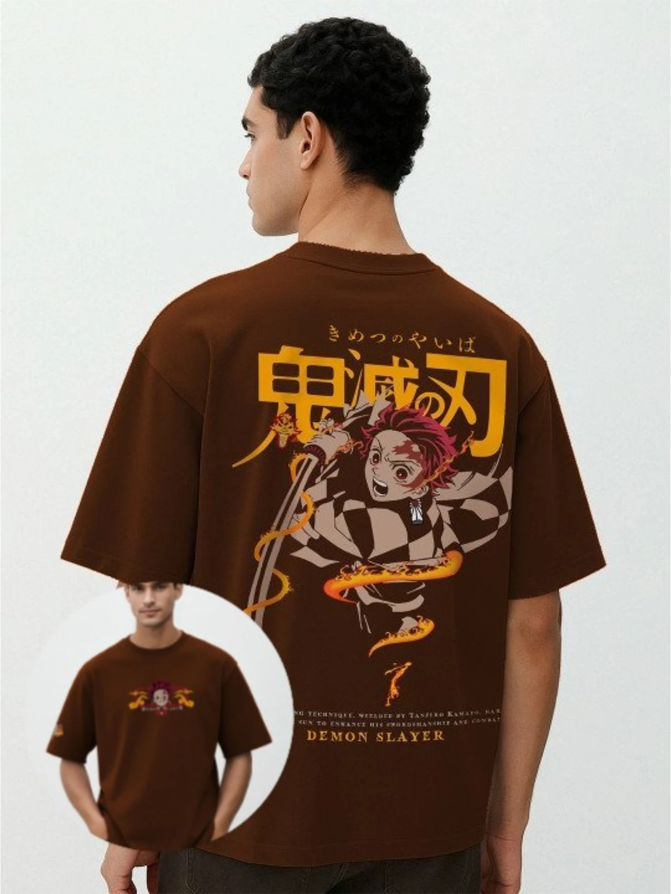 Tanjiro Demon Slayer Anime Gedrukt Oversized Grafische T-shirt Man Vrouwen Korte Mouw Tee Zomer Y2k Casual Tops Herenkleding