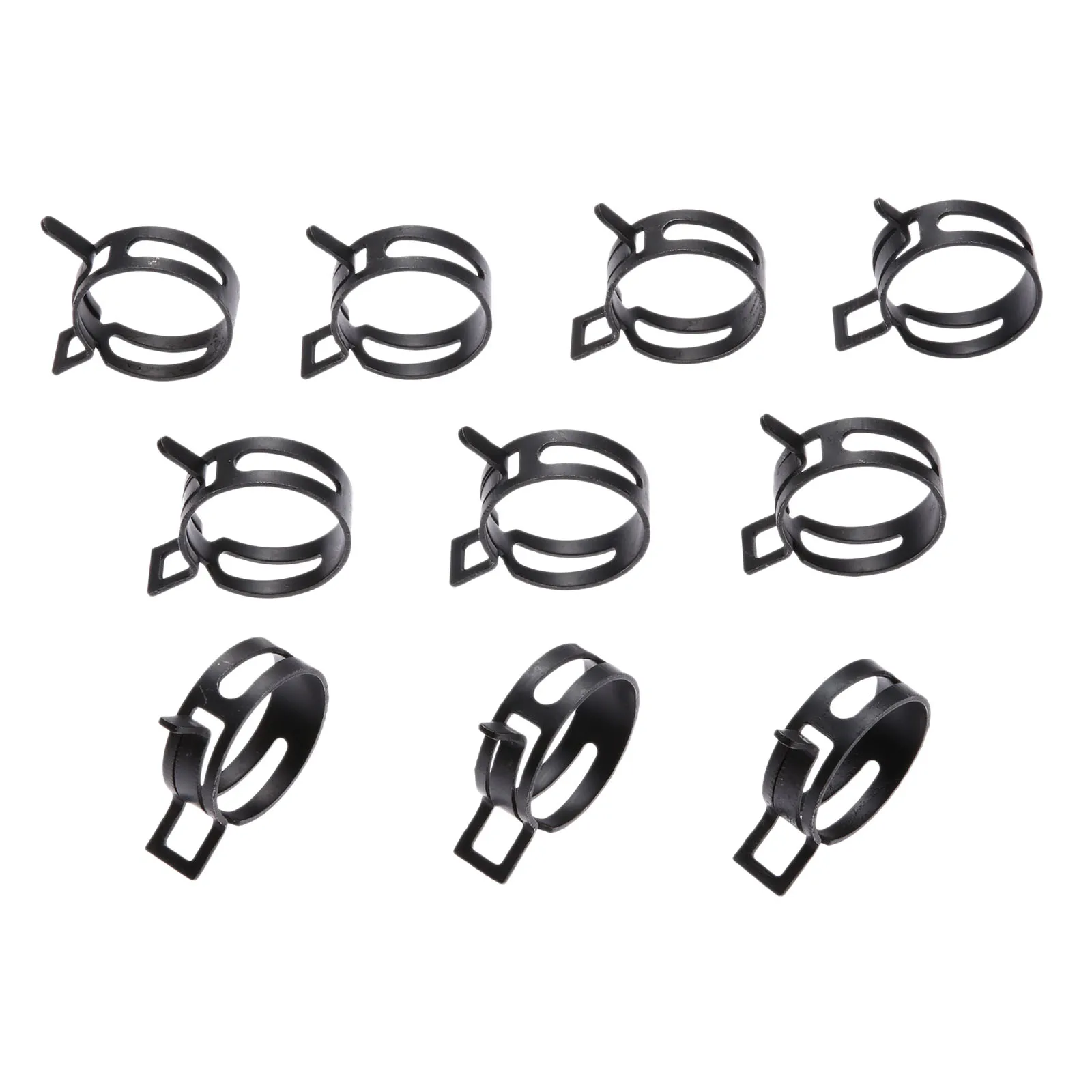 10pcs Metal Spring Clips Fuel Hose Line Clamps Fit Automotive Fuel Lines Small Engines Appliances Vacuum Cleaners