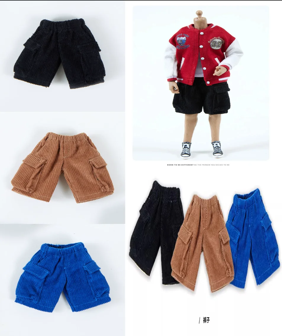 

1/12 Male Soldier Trendy Casual Sports Shorts Middle Pants Baseball Uniform Model Toy Fit 6'' Action Figure In Stock